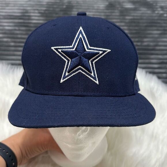 Dallas Cowboys New Era Hat Cap Fitted Mens 7 3/8 NFL Football Logo Blue - Picture 1 of 8